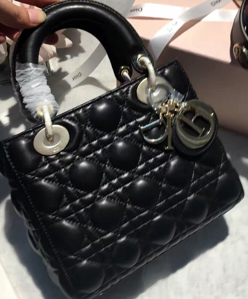 Christian Dior Lady Dior Lucky Badges Bag Black